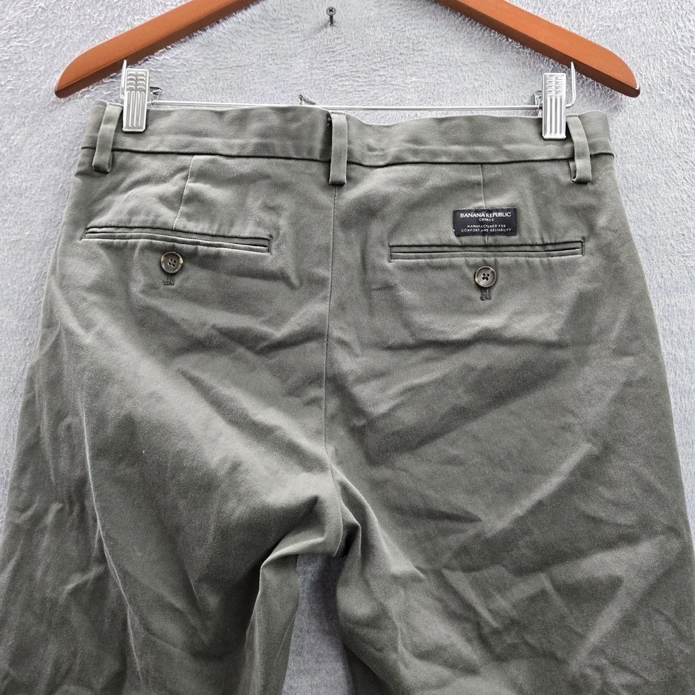 Banana Republic Men Pants 30X32 Green Chino Aiden Slim 27